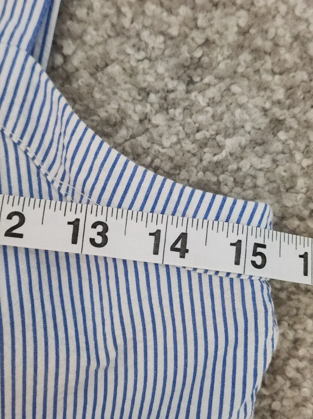 J. Crew Striped Blue & White Button-Front Mini Dress S